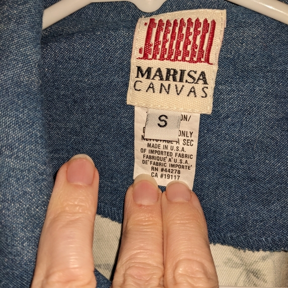 Vintage Marisa Canvas Rain Jacket Garden Design Raincoat - Picture 5 of 7